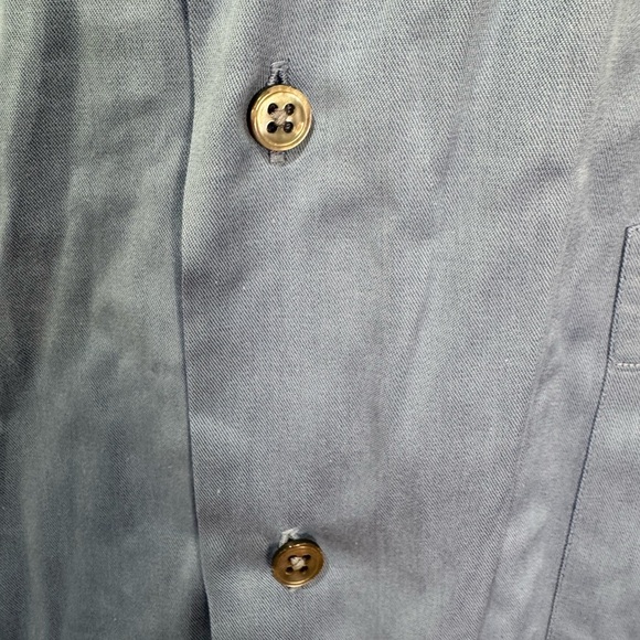 Ermenegildo Zegna Men 18.5/47 Blue Button Up LS Cotton Shirt - Picture 3 of 11